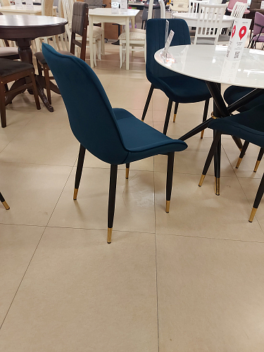 Стул на металлокаркасе Seda 01 blue / gold / black из шоурума 11